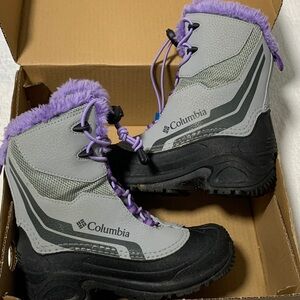 Columbia Black and Lavender Winter Boots
